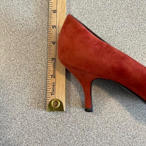 Brunomagli Vero Cuoio Red Suede Pumps ~ Size 9 ~ NEVER WORN! - Picture 9 of 10